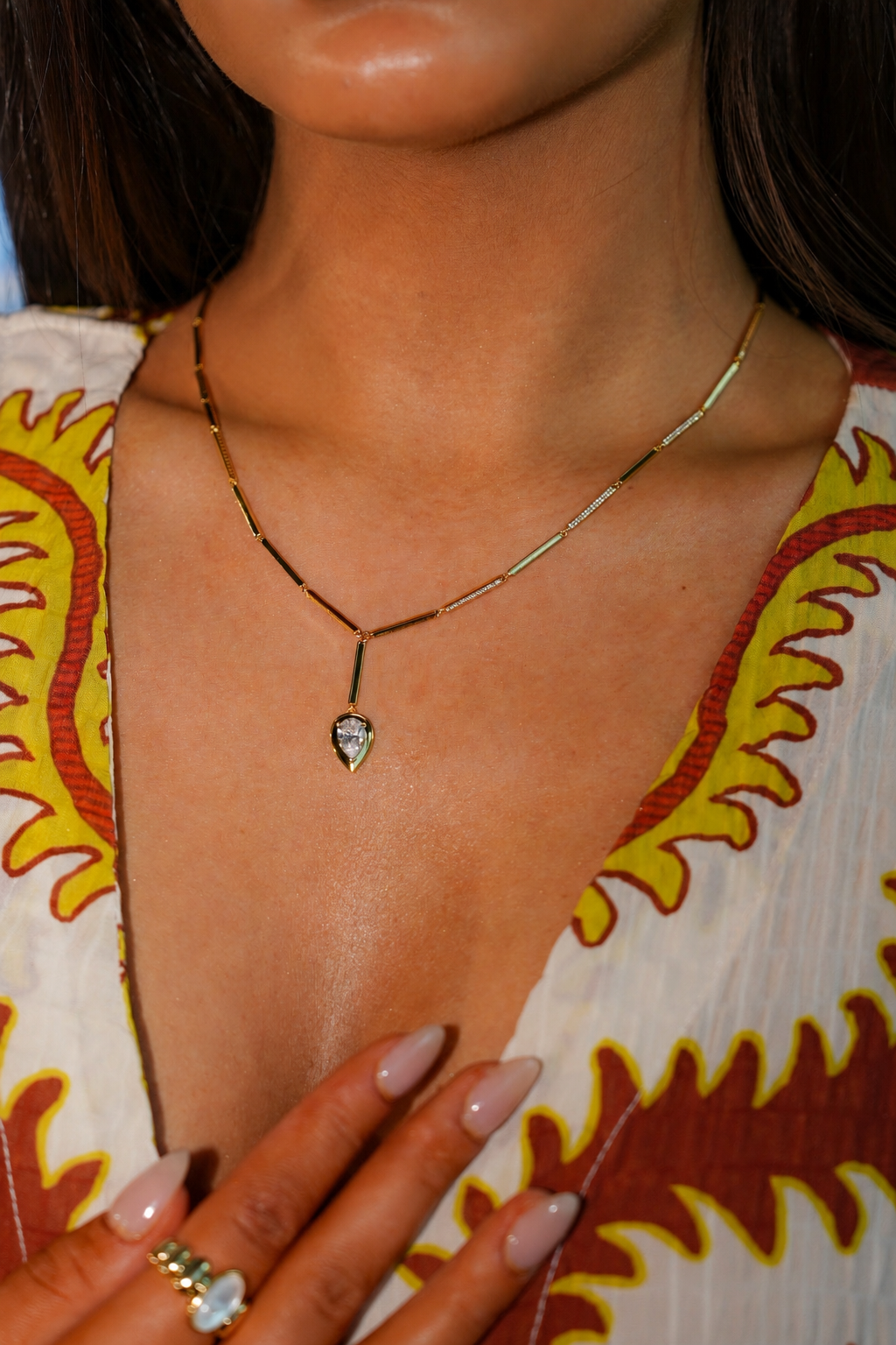 GOLD VELOUR NECKLACE