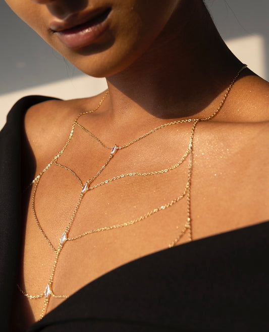 Gold body chain